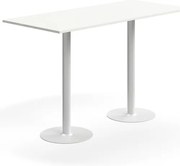 Barový stôl ALVA, 1800x800x1100 mm, HPL, biela