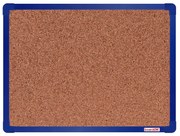 Korková nástenka boardOK v hliníkovom ráme, 600 x 450 mm, modrý rám