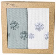 Polášek Vaflová utierka s motívom Vianoc - 2 ks - Snehové vločky č. 12