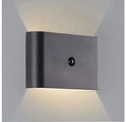 Brilliant - LED vonkajšie nabíjacie nástenné svietidlo so senzorom XINO LED/3W/5