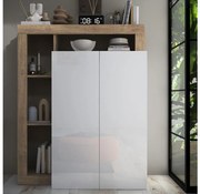 Skriňa LENOR biela/svetlý dub