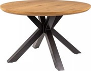 Okrúhly jedálenský stôl Ritmo 120 cm dub prírodný/čierny
