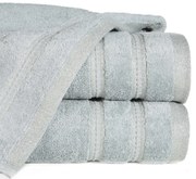 Osuška GLORY v tmavo šedej farbe, s velúrovým okrajom a lesklou niťou Šírka: 50 cm | Dĺžka: 90 cm
