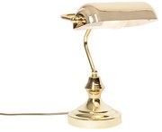 Klasická stolná lampa/notárska lampa mosadz - Banker