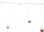 1-fázový koľajnicový systém s 3 reflektormi a závesnými svietidlami biela - Cavalux Jeana