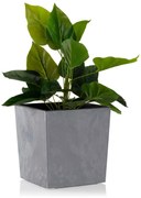 PLASTOVÝ KVETINÁČ FLORE 25X25 CM IMITÁCIA BETÓNU SIVÁ