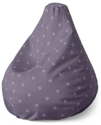 Sablio Sedací vak Pear Biele štvorce - 140 x 100 x 25 cm