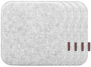 Magma Podložka na sedenie Avaro, 4 kusy (hranatý, sivá) (100247989)