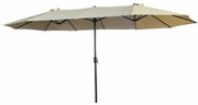 Dvojitý zahradní slunečník TILIA 460x270 cm béžový