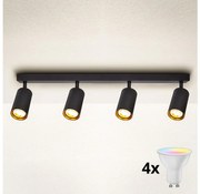 Brilagi - LED stmievateľné bodové svietidlo SELE 4xGU10/6,5W/230V čierna/zlatá