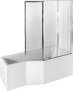 Besco Vaňová zástena AMBITION PREMIUM 3 130140 (130x140 cm | Transparent)
