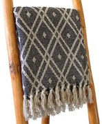 Prehoz na kreslo alebo posteľ vzorovaný sivý 125x150cm