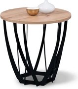 Okrúhly odkladací stolík Mella, 50 cm, dub artisan%