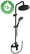 Sprchový systém RAV SLEZÁK Vltava so sprchovacím setom čierná mat VTE482.5/7CMAT, 1 ks