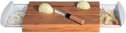 Kesper Krájacia doska, doštička, bambusová, s 2 miskami, CUTT2 – biela
