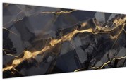 Obraz - Čierno - zlatý dekor (120x50 cm)
