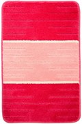 Kúpeľňový koberček COMO ružový / krémový, pruhy