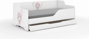 Wooden Toys Detská posteľ LILU 160x80 DIEVČATKO S BALÓNIKOM – Kompet