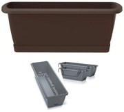 Truhlík so zavlažovacím systémom a držiakom RESPON hnedý