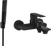 Mexen Royo R72 vaňová batéria so sprchovacím setom, čierna - 7223R72-70