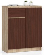 Komoda Kiara 80 cm 2 skrinky a 1 zásuvka dub sonoma/wenge