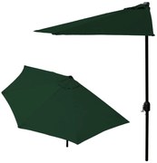 Záhradný polkruhový slnečník 2,7 m, zelený