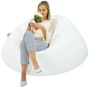Sedací vak guľa biela EMI