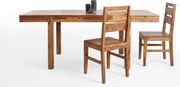 Jedálenský set - stôl z masívu rozkladací Las Palmas 120-200cm + 4 stoličky Las Palmas