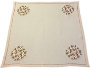 Vyšívaný obrus Listy krémové 85x85 cm TiaHome