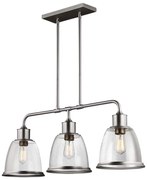 Feiss FE-HOBSON-3P-SN - Luster na tyči HOBSON 3xE27/60W/230V