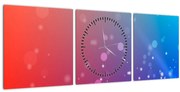 Moderný abstraktný obraz (s hodinami) (90x30 cm)