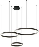 LED Luster na lanku GRAVITY LED/108W/230V čierna