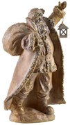 Vánoční figurka svatý Mikuláš Santa Lila 41 cm hnědá