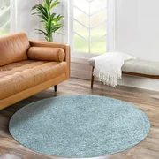 Dekorstudio Shaggy okrúhly koberec CITY 500 tyrkysový Priemer koberca: 80cm