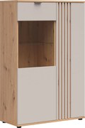 XXXLutz VYSOKÁ KOMODA, kašmírová, dub artisan, 90,5/137,5/40 cm Milino - Online Only drobný nábytok - 002427032303