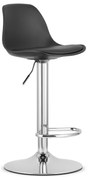 Čierna barová stolička HOGA z eko kože