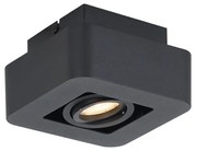 Zaoblené prisadené bodové svietidlo čierne otočné a naklápacie - Dox