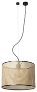 FARO 64314-49 - Luster na lanku MAMBO 1xE27/15W/230V pr. 45 cm ratan/čierna