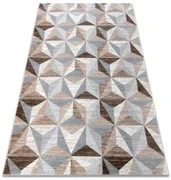 Koberec ARGENT - W6096 Trojuholníky béžový / sivý