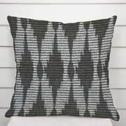 Biante Dekoračná obliečka na vankúš Leona LN-048 Tmavo sivé obrazce a pásiky 30 x 50 cm