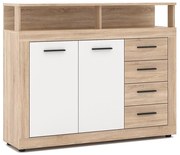 Komoda RUNA dub sonoma/biela