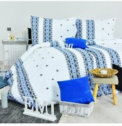 Obliečky bavlnené Dorota modré EMI, Štandardný set jednolôžko obsahuje 1x 140x200 + 1x 70x90