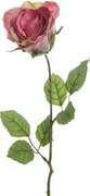 Umelá kvetina Ruža 45 cm, svetlo ružová%