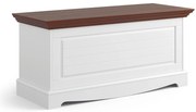 PROXIMA.store - Rustikálna borovicová truhlica - BELLUNO ELEGANTE FARBA: biela - orech