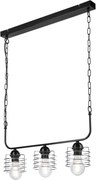 Luster na reťazi MORGAN 3xE27/60W/230V čierna/chróm