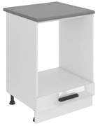 Kuchynská skrinka Belini Premium Full Version spodná pre vstavanú rúru 60 cm biely lesk s pracovnou doskou