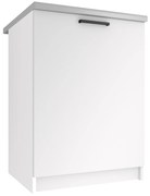 Kuchynská skrinka Belini spodná 60 cm biely mat s pracovnou doskou TOR SD60/0/WT/WT/0/B1/