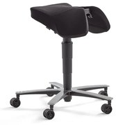 Sedlová stolička EPSOM, s hojdacím mechanizmom, čierna