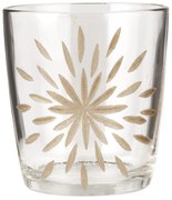 IB Laursen Sklenený svietnik s mosadzným dekorom BRASS