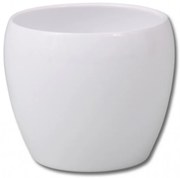 Obal na kvetináč LUNA ISLAND METALIKA keramický biely 13x11 cm